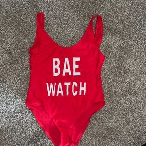 Red BEA watch scoop back one piece